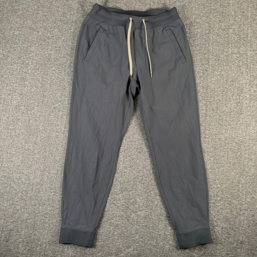 Vuori Meta Jogger Men Medium Gray Pants Stretch Drawstring Athleisure